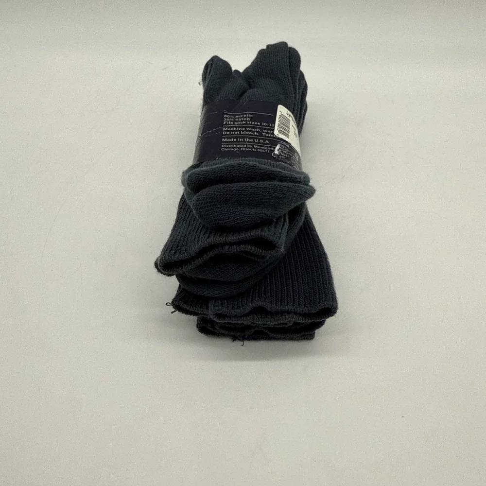 Vintage Montgomery Ward Wentworth Grey Socks 3-Pack Made in USA